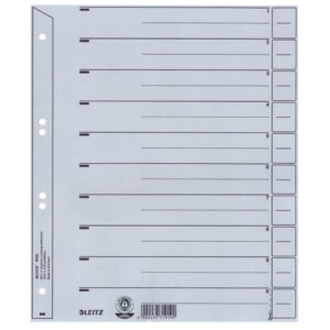 1650 Trennblätter - A4 Überbreite, 100 Stück, grau