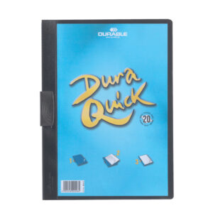 Klemm-Mappe DURAQUICK® - Weich-/Hartfolie, 20 Blatt, transparent/schwarz
