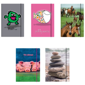 Gummizugmappe - A3, 5 Motive sortiert