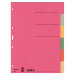 4358 Register - Karton, blanko, A4, 6 Blatt, farbig