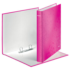 4241 Ringbuch WOW, A4 maxi, PP, 2 Ringe Ø25 mm, pink metallic