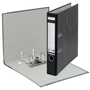 1050 Ordner Pappe A4 Wolkenmarmor, 52 mm, schwarz