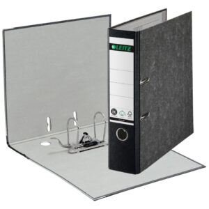 1080 Ordner Pappe A4 Wolkenmarmor, 80 mm, schwarz