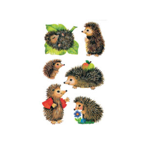 Z-Design 4306, Kinder Sticker, Igel, 3 Bogen/18 Sticker