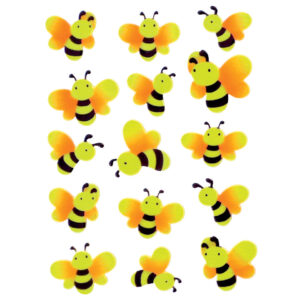 6038 Sticker MAGIC Bienen, Neon