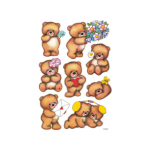 3578 Sticker DECOR Bären mit Blumen