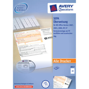 2817 Sepa-Überweisung - A4, inkl. Software-CD, 100 Blatt