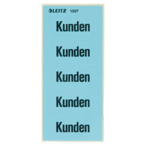 1507 Inhaltsschild Kunden, selbstklebend, 100 Stück, blau