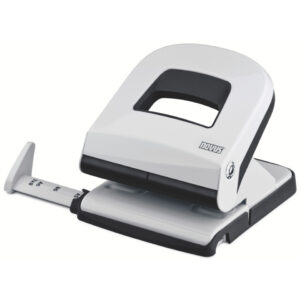 E225 Tischlocher - 25 Blatt, 2-fach Lochung, Anschlagschiene, schwarz/grau