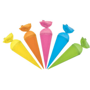 Schultüte - 15 cm, farbig 5er Set