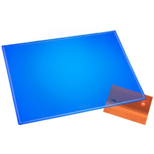 Schreibunterlage DURELLA - 53 x 40 cm, transluzent neonblau