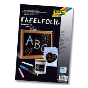 Tafelfolie - 23 x 33 cm, selbstklebend, schwarz