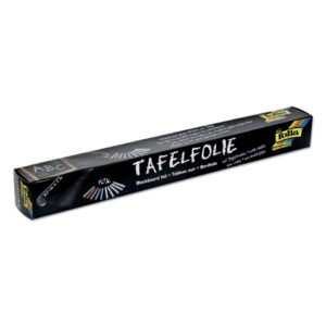 Tafelfolie - 45 x 200 cm, selbstklebend, schwarz, inkl. 10x Kreide