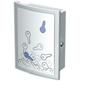 Schlüsselkasten "INDEX" - Hakenleiste für 63 Schlüssel - lichtgrau