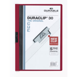 Klemm-Mappe DURACLIP® 30 - A4, aubergine/dunkelrot
