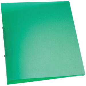 Ringbuch transparent - A4, 2-Ring, Ring-Ø 25 mm, grün-transparent
