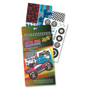 Schablonenbuch "Monster Trucks" - 14,2 x 24 cm