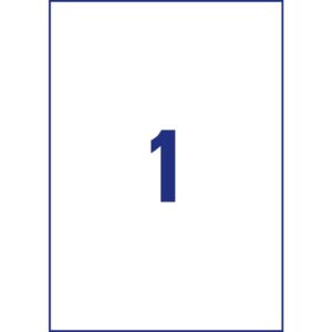 L7567-25 Versand-Etiketten (A4, 25 Stück, 210 x 297 mm) 25 Blatt transparent