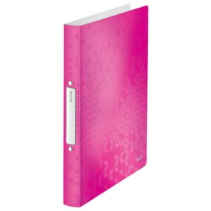 4257 Ringbuch WOW - A4, PP, 2 Ringe, 25 mm, pink metallic