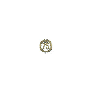 Jubiläumszahl 75 - Ø 13 cm, Draht, gold