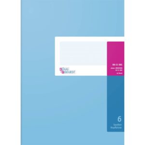 Spaltenbuch Kopfleisten-Ausführung - A4, 6 Spalten, 40 Blatt, Schema über 1 Seite