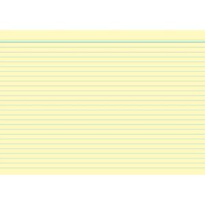 Karteikarten - DIN A5, liniert, gelb, 100 Karten