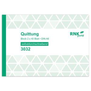 Quittung - A6 quer, MP, SD, 2 x 40 Blatt