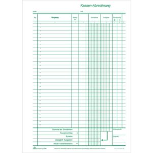 Kassenbuch ohne Umsatzsteuer, 2x50 Bl., DIN A4, Durchschreibepapier, nummeriert