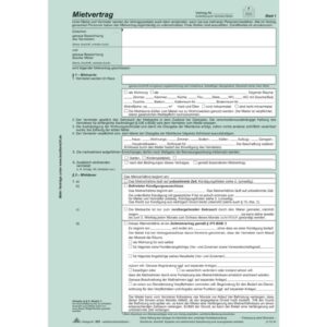 Universal-Mietvertrag Wohnungen - SD mit Übergabeprotokoll, 4x2 Blatt, DIN A4