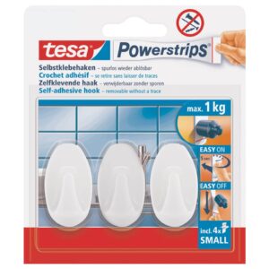 Powerstrips® Haken ablösbar - oval weiß, Tragfähigkeit 750 g