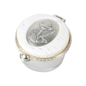 Rosenkranzdose Engel - rund, 4 x 3 cm