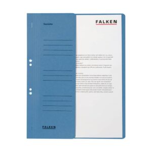 Ösenhefter - A4 1/2 Vorderdeckel kfm. Heftung, blau, Manilakarton, 250 g/qm