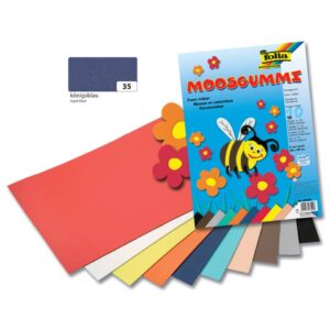 Moosgummi - 29 x 40 cm, königsblau