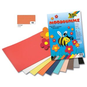 Moosgummi - 29 x 40 cm, orange