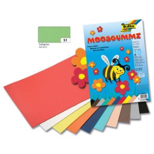 Moosgummi - 29 x 40 cm, hellgrün