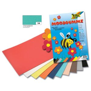 Moosgummi - 29 x 40 cm, smaragdgrün