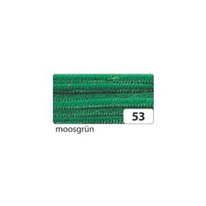 Chenilledraht - 8 mm, 10 Stück, moosgrün