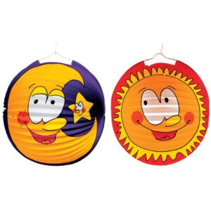 Laterne Sonne & Mond - Ø 25 cm, sortiert