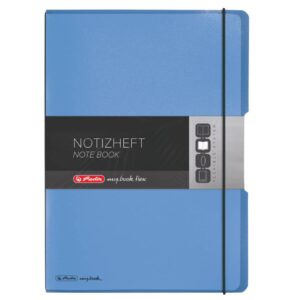Notizheft flex - A4, PP, 2x 40 Blatt, liniert/kariert, blau