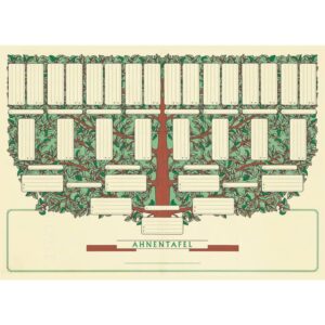 Ahnentafel "Kleiner Baum" 5 Generationen, DIN A5, 120g/qm