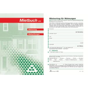 Mietbuch Wohnungsmietvertrag, 32 Seiten, Maße (BxH): 12 x 17 cm
