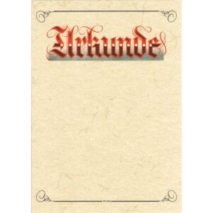 Urkunde Aufschrift "Urkunde" (Elefantenhautpapier), 190g/qm, weiß, DIN A4