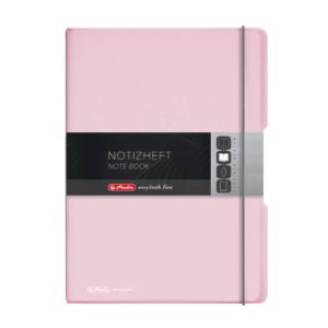 Schulheft Notizheft - A4, kariert/liniert, 80 Blatt, Motiv Rosé