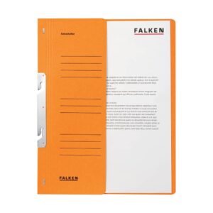 Einhakhefter A4 1/2 Vorderdeckel kfm. Heftung, orange, Manilakarton, 250 g/qm
