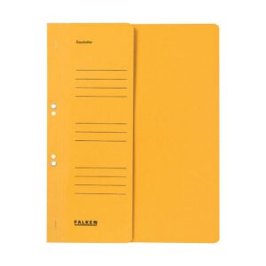 Ösenhefter - A4 1/2 Vorderdeckel kfm. Heftung, gelb, Manilakarton, 250 g/qm