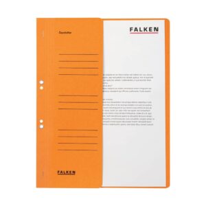 Ösenhefter - A4 1/2 Vorderdeckel kfm. Heftung, orange, Manilakarton, 250 g/qm