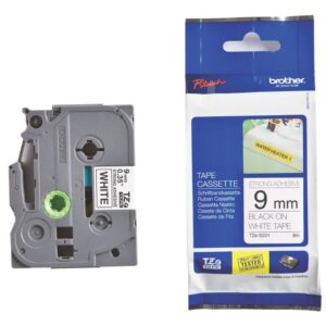 Original Brother DirectLabel schwarz auf weiss extra stark Laminat (TZE-S221)