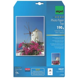 Inkjet Fotopapier Top - A4, seidenmatt, 190 g/qm, 20 Blatt
