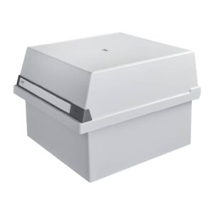 Karteikasten A4 quer, für 1300 Karten, lichtgrau