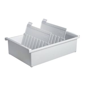 Karteitrog A5 quer, für 1300 Karten, lichtgrau